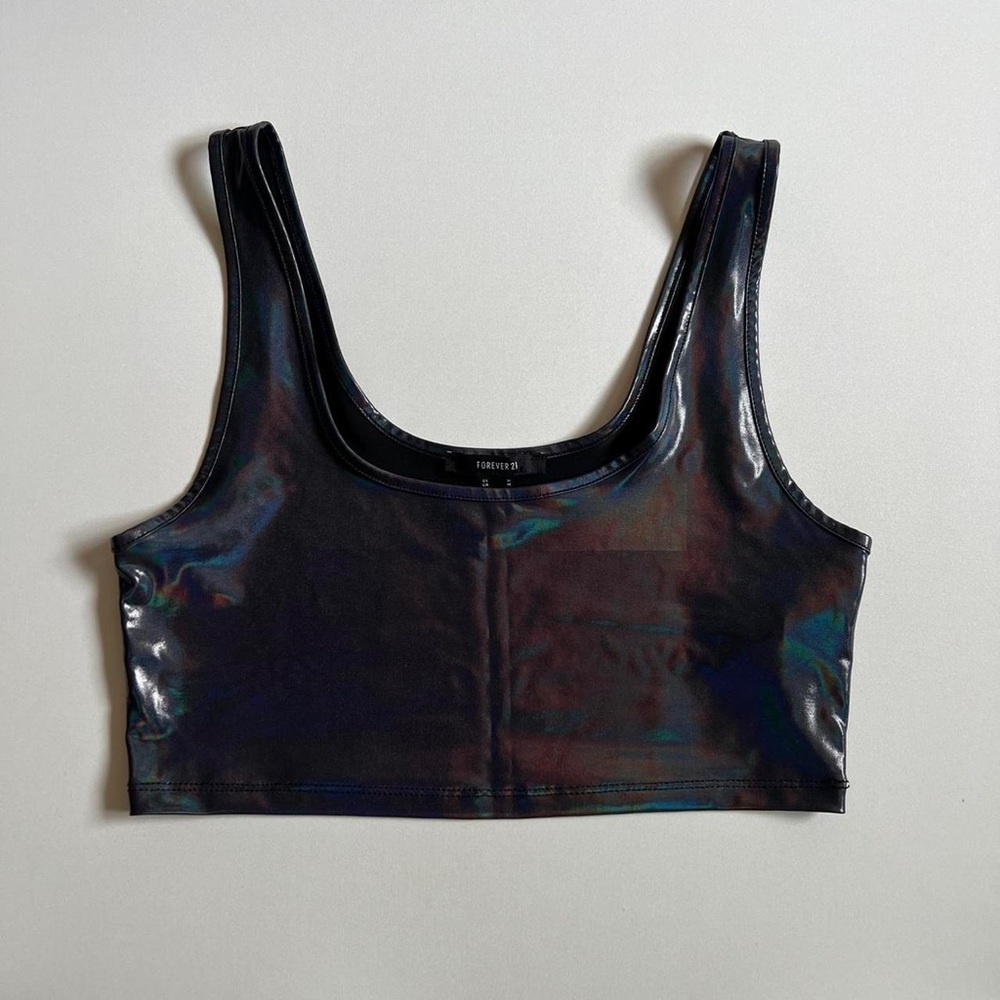Forever 21 metallic crop top